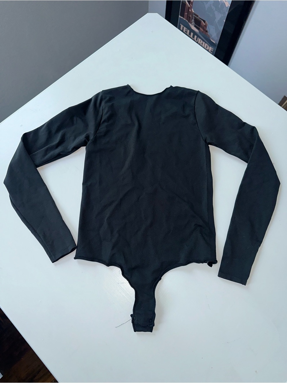 SKIMS Black Long Sleeve Bodysuit
